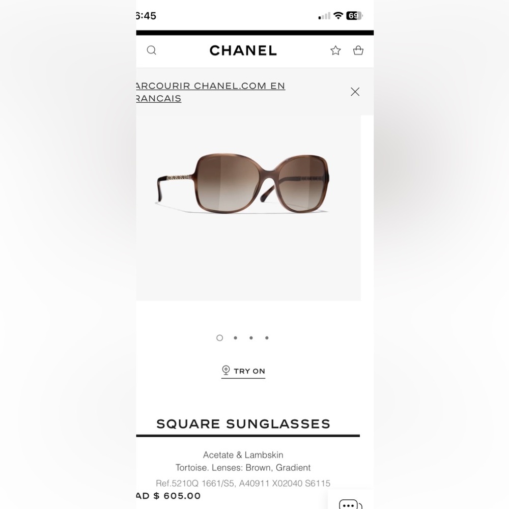 CHANEL Brown Gradient Oversized Square Sunglasses - Picture 10 of 15